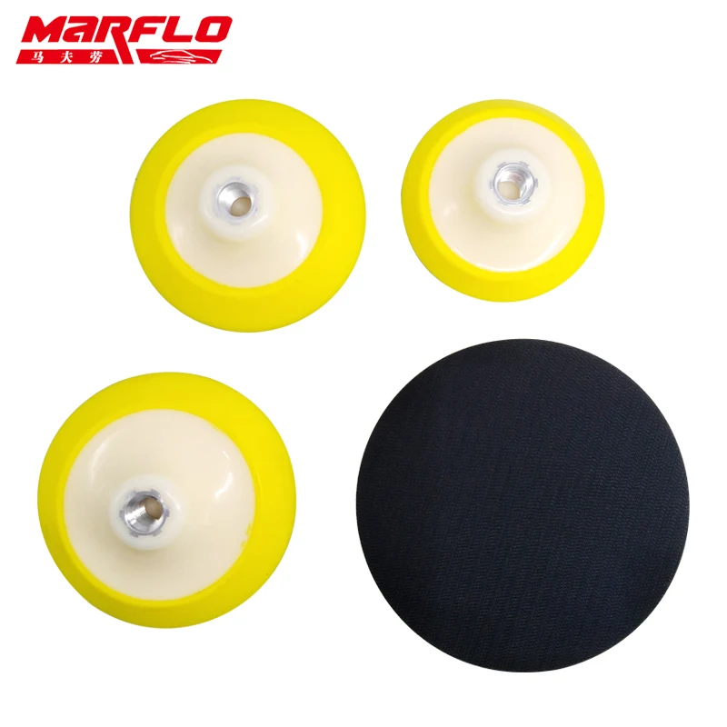 Marflo M5/8 Plate Backing Pad For Polisher With Polishing Sponge Pad 5" 6" 125mm Hook Loop Backing