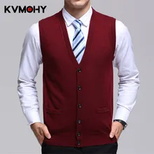 Мужской свитер на весну и осень, мужской кардиган без рукавов, мужская куртка, повседневный вязаный свитер размера плюс, шерстяной жилет, мужская одежда