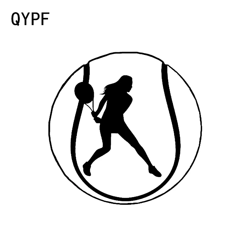 

QYPF 13.8*13.8CM Interesting Sport Tennis Decor Graphic Car Modelling Sticker Silhouette Extreme Movement Vinyl C16-1565