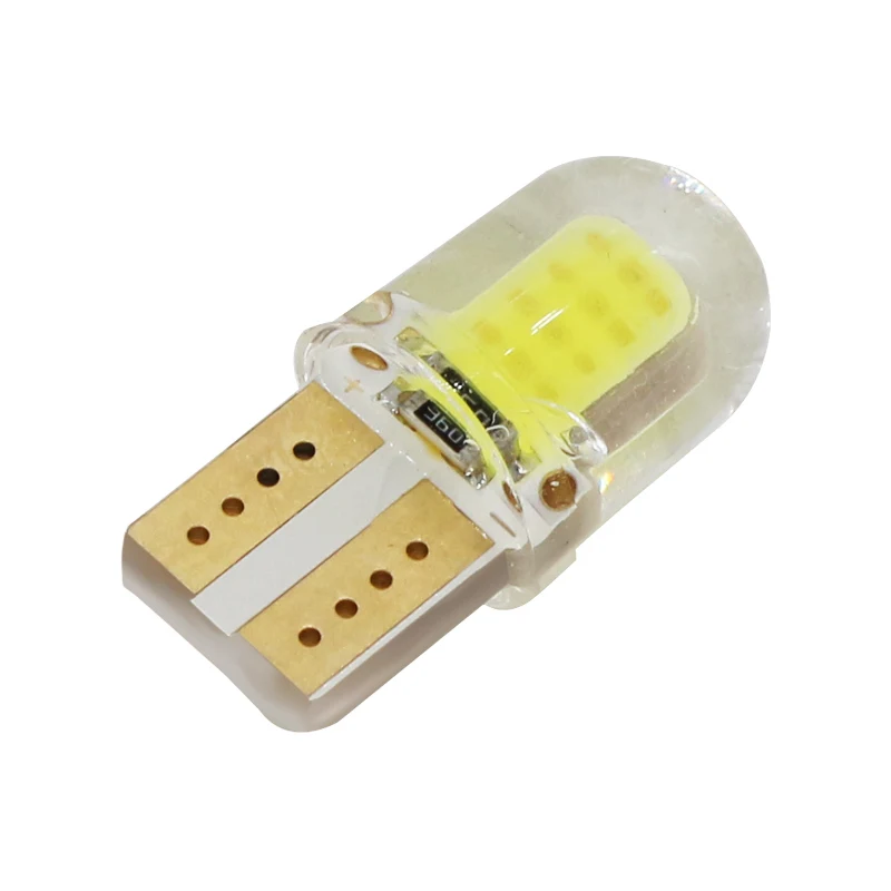 10 шт. Автомобильные светодиодные лампы T10 W5W COB 194 168 8 SMD для подсветки