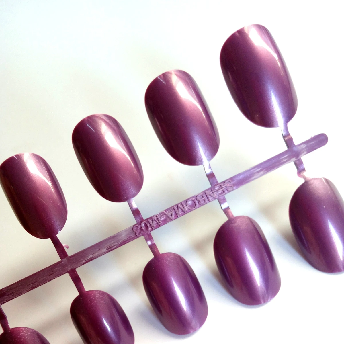 24 шт накладные ногти с жемчужным эффектом благородные фиолетовые накладные ногти из акрила полное покрытие кончик для дизайна ногтей для леди маникюр аксессуары для ногтей 010Q - Цвет: 010