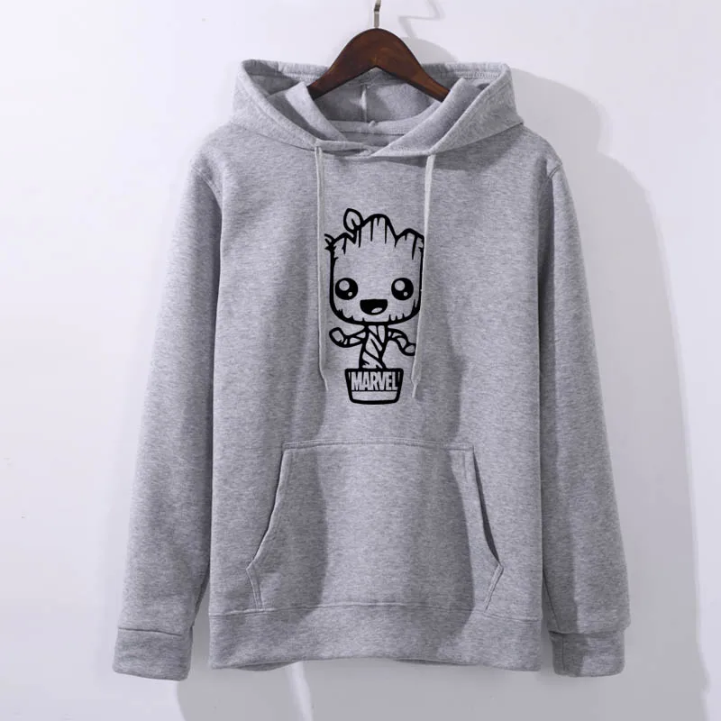 

Fashion Female Long Sleeve Hoodie Pullover Sweatshir2019 Groot MARVEL Letter Print Women's Sweatshirt Tops Ladies clothes