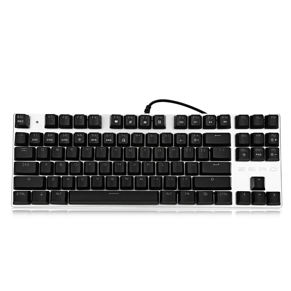 METOO ZERO X51 механическая клавиатура 87 Ключи Проводная с RGB Подсветка Teclado синий