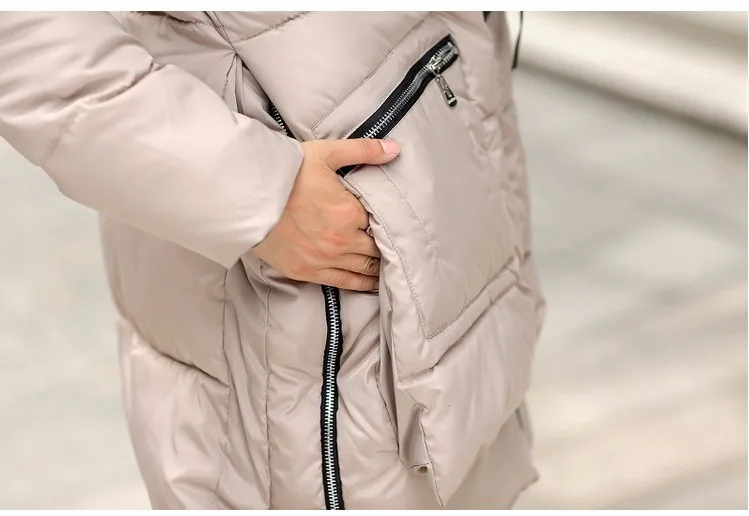 Зимнее теплое пальто для беременных, военный Длинный свободный пуховик с капюшоном для беременных женщин, верхняя одежда для беременных, куртки, пальто