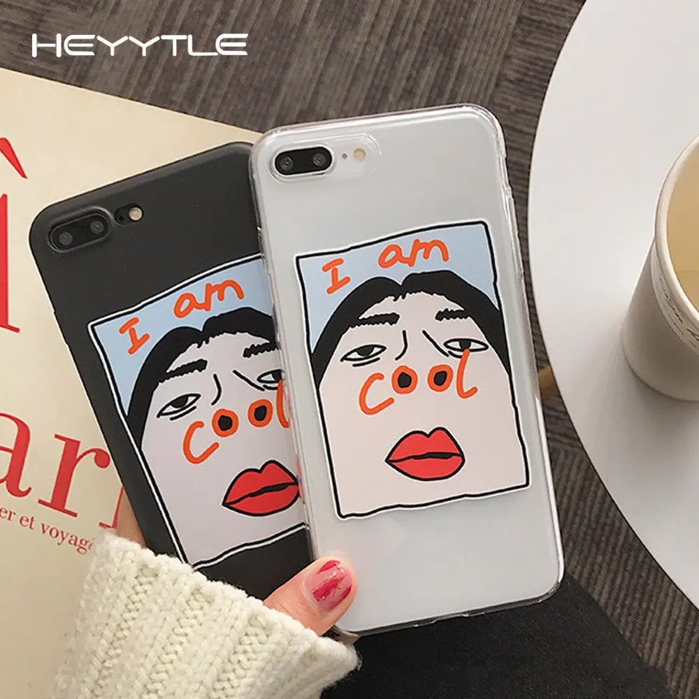 Чехол для телефона Heyytle I Am Cool Girl для Apple iPhone X, 8, 7, 6 S, 6 Plus, чехол, милый Модный чехол, мягкий чехол из ТПУ для iPhone 10