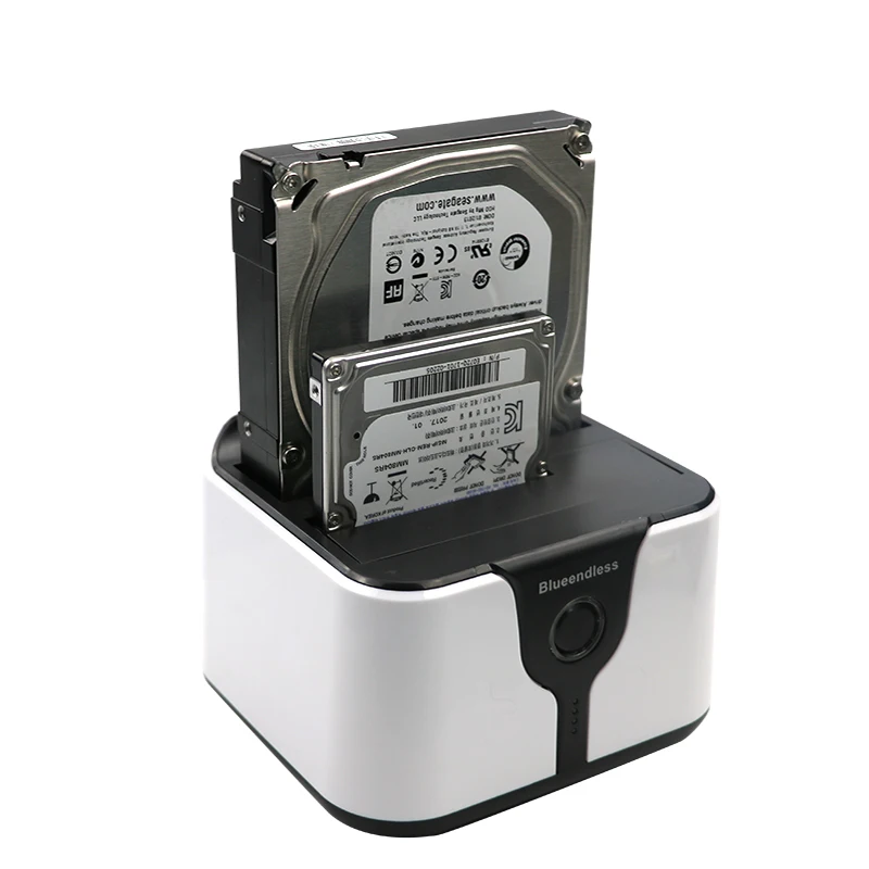 New Dual 2-bay hdd caddy sata & USB3.0 external hard drives Docking Station Duplicator  (6)