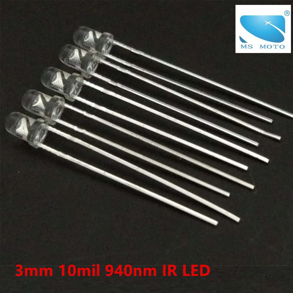200PCS/LOT Infrared led transmitting tube transmitter 940 infrared diode emitter night vision |