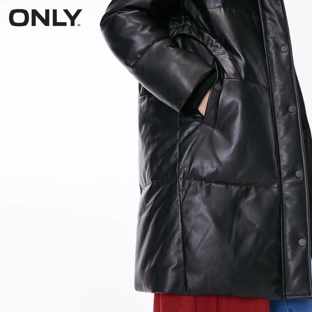 Cena Tylko kobiet kołnierz z futra lisa kożuch średniej kaczki dół kurtki skórzane z kapturem dół | 118328506