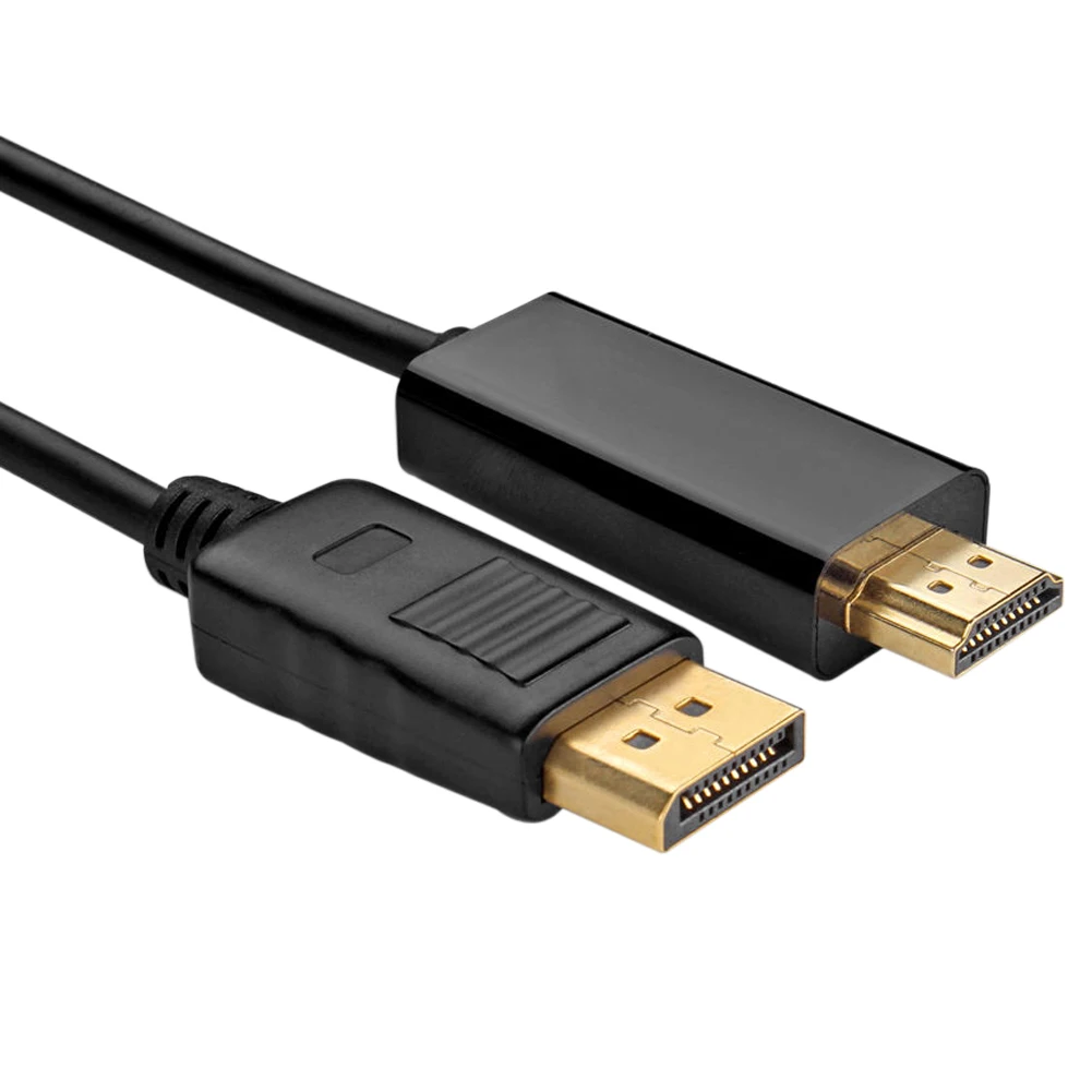

1.8m/3m Displayport DP to HDMI Cable Male to Male Video Audio Converter Cable Cord Wire 1080P 10.8Gbps Black for HDTV Monitor