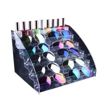 

6 Compartments Acrylic Sunglasses Organizer Eyewear Storage Tray Box Clear Eyeglasses Display Case Holder