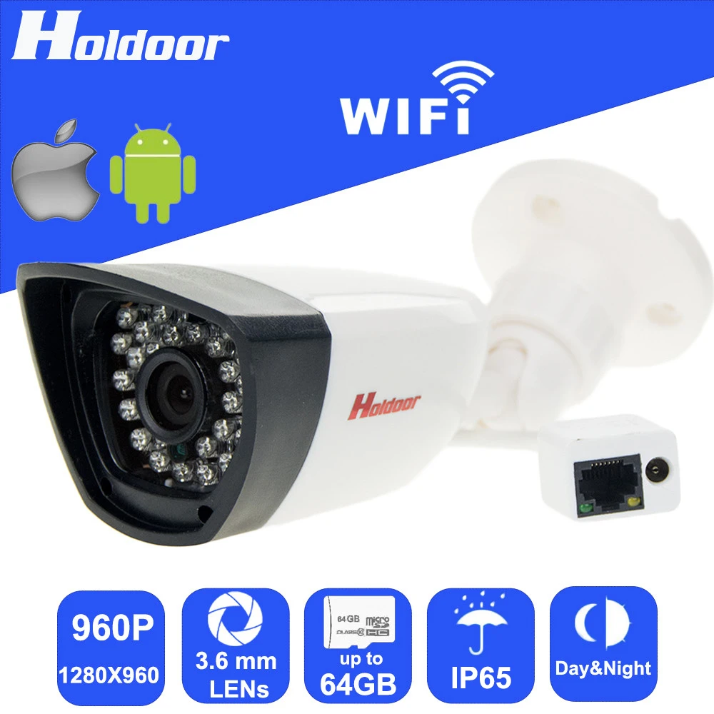 

Mini Wireless IP Camera with 960P 1.3MP CMOS 3.6mm HD Lens IR Cut Night Vision video security surveillance Email Alart P2P