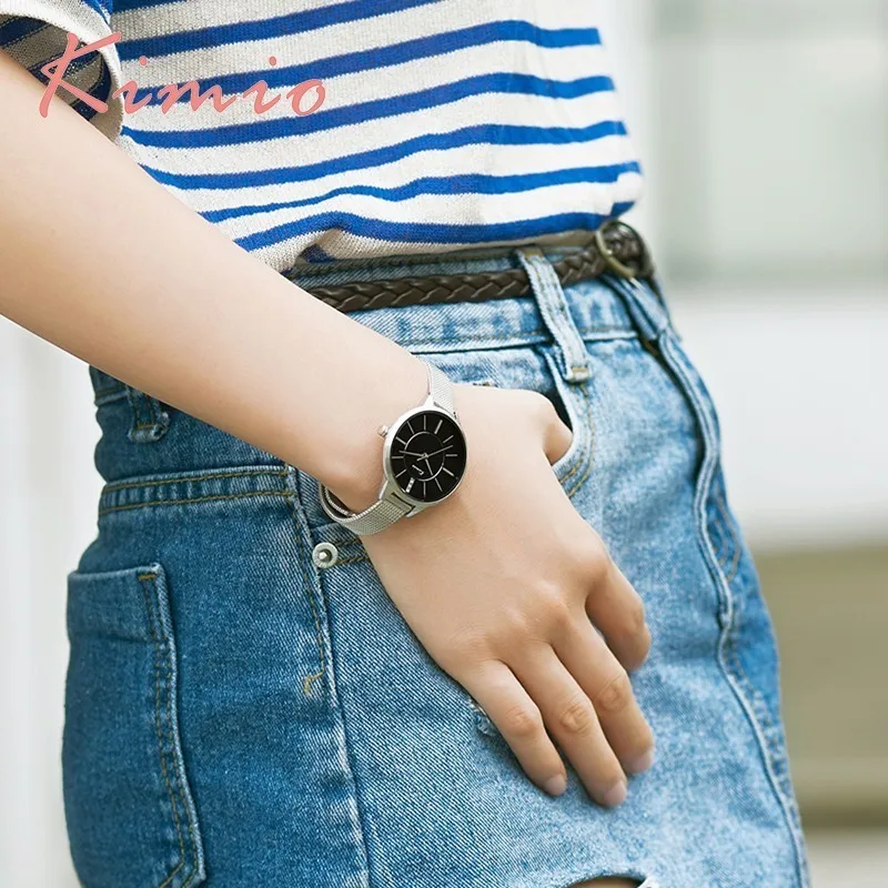 KIMIO Simple Ladies Watches Casual Woman Elegant Watch Women Stainless Steel Bracelet Rhinestone Rose Gold Watch Christmas Gift KIMIO Simple Ladies Watches Casual Woman Elegant Watch Women Stainless Steel Bracelet Rhinestone Rose Gold Watch Christmas Gift