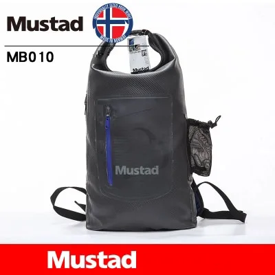 

Mustad Fishing Bags MB010 Backpack PVC Multi-Purpose Waterproof Bag High Capacity Outdoor Sports Tackle Pesca Lure Side Mesh