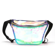 Новинка, Женская поясная сумка, прозрачный кошелек, лазер, ПВХ, прозрачная, высокое качество, нагрудная сумка для женщин, девушек, с пряжкой, для монет, карман для ключей, поясная сумка