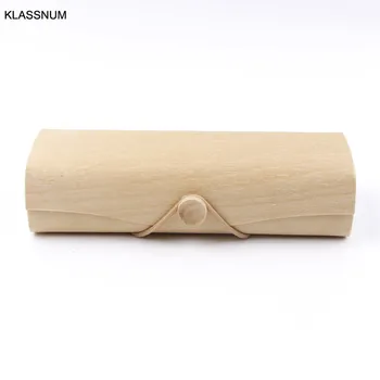

New Portable Wooden Sunglasses Box Case Eye Glasses Clam Shell Protector Tool