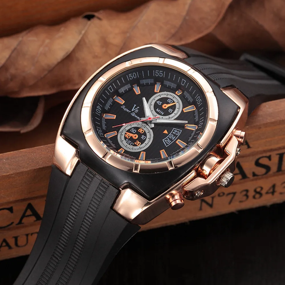 Новые модные мужские повседневные спортивные кварцевые часы мужские s часы лучший бренд роскошный силиконовый ремешок Военные часы мужские наручные часы