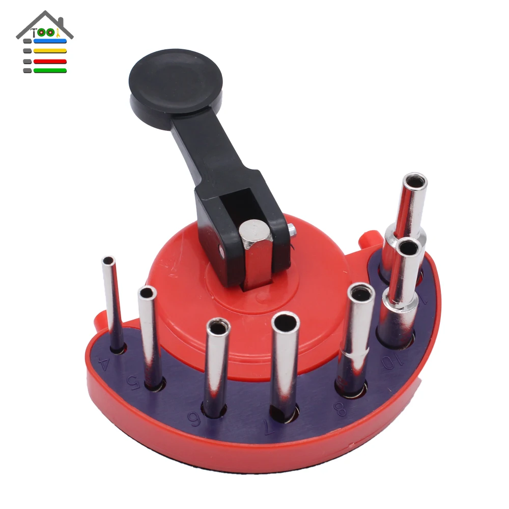 New Masonry Ceramic Tile Glass Hole Saw Guide Openings Locator +Sucker with 7pc 4 5 6 7 8 10