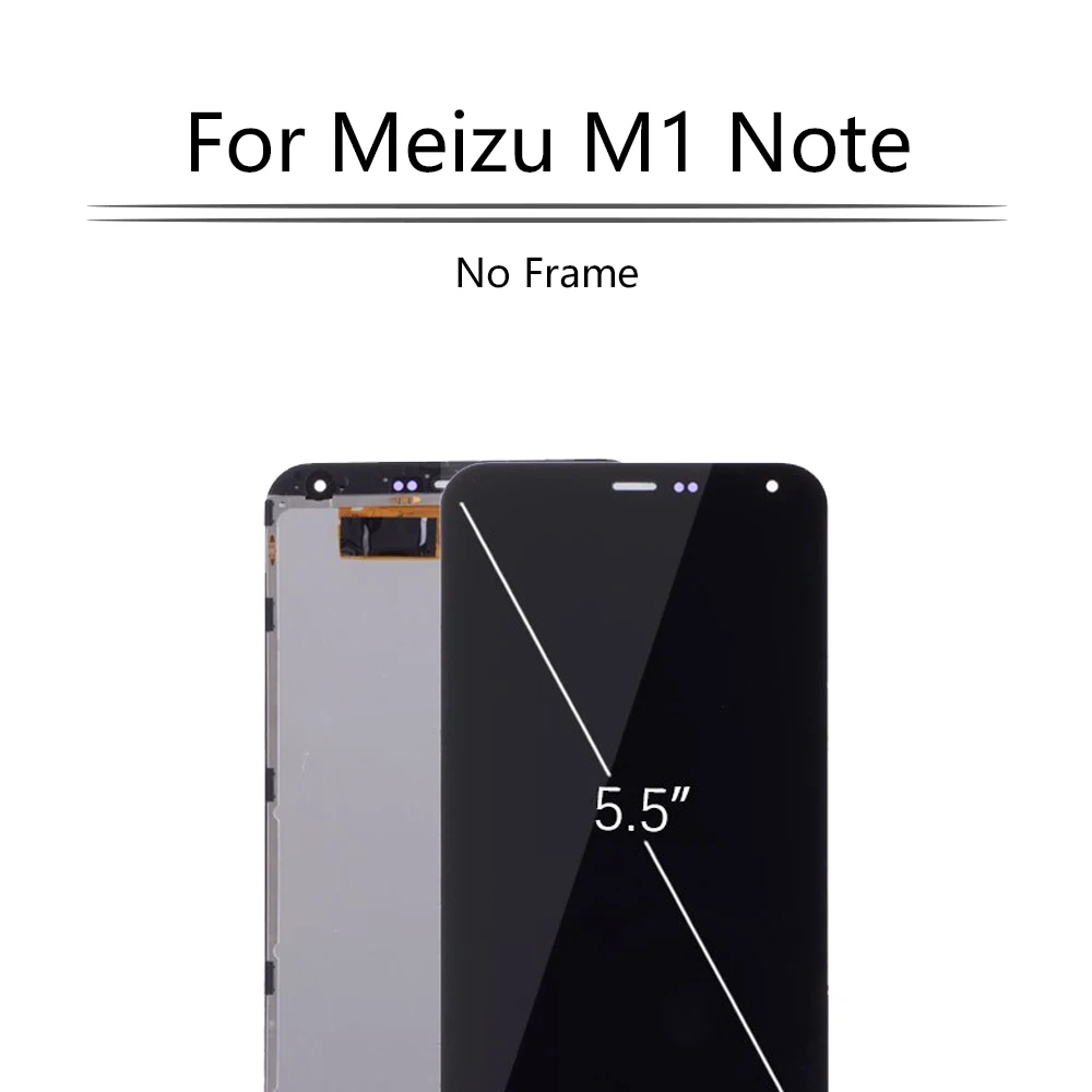 5," для MEIZU M1 Note ЖК-дисплей сенсорный экран с рамкой M463U дигитайзер для Meizu M1 Note Замена дисплея M463U