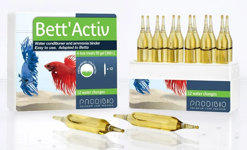 Prodibio Bett'Active 12 betta fish аквариум для очистки воды улучшает качество воды - Цвет: Betta active