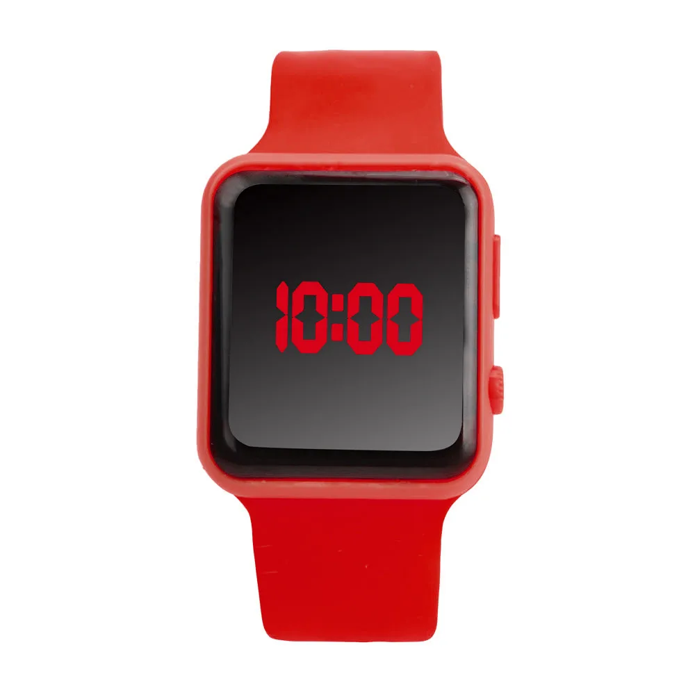 Модные силиконовые часы детские часы для девочек мальчиков студентов электронные светодиодные цифровые наручные часы детские наручные часы - Цвет: F