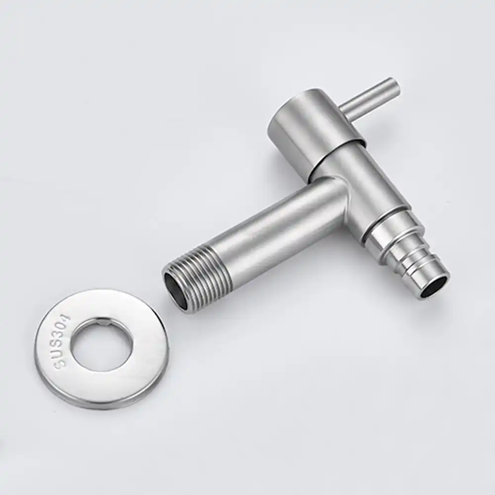 T Shape Garden Modern Cold Water Faucet Stainless Steel Easy