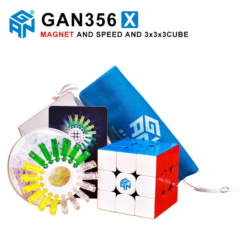GAN356 X 3x3x3 Магнитный магический скоростной Куб Профессиональный Stickerless Gans 356X