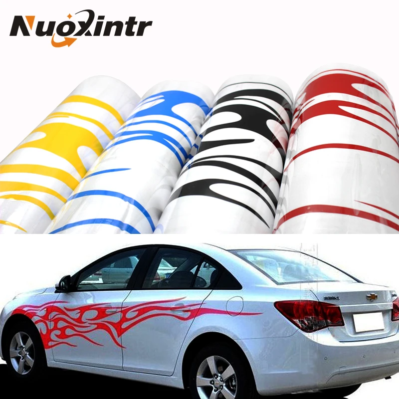 

Nuoxintr 1Pair Universal Fire Flame Car Sticker Decals Decor Vinyl Decoration Stickers Auto Truck Styling for The Whole Car Body