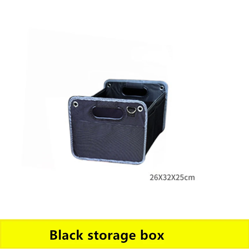 Складная черная сумка для хранения, сумка для хранения из ткани Оксфорд для Smart Fortwo Forfour 453 451, логотип, модель автомобиля, аксессуары для автомобиля, Сетчатая Сумка - Название цвета: Black storage box
