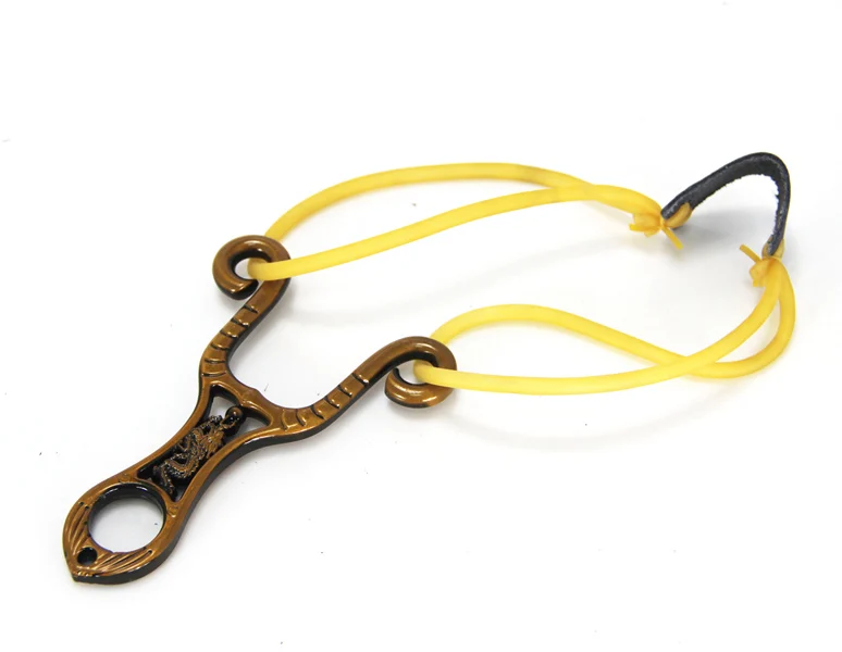 New Powerful Creative Metal Slingshot Shot Brace Catapult With Rubber Band for Outdoor Hunting