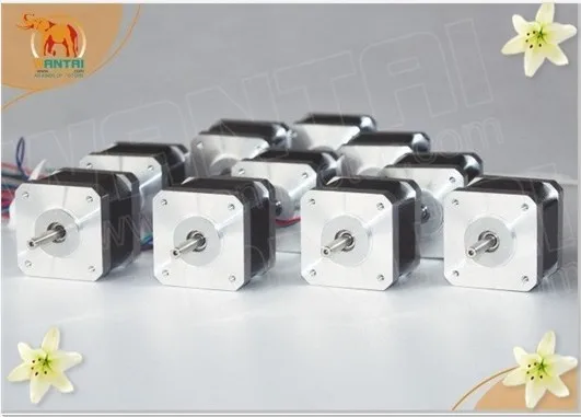 

HOT! wantai cnc router10 pcs 4000g-cm 40mm 1.7 A 4 Lead  Wires Nema 17 Stepper Motor 42BYGHW609 for 3D printer CE&ISO Certified