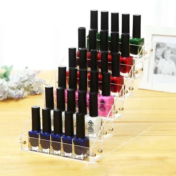 

New Fashion Acrylic 6 Tier Nail Polish Rack Jewelry Stand Display Nail Polish Lipstick Shelf Cosmetic Holder Frame#A214