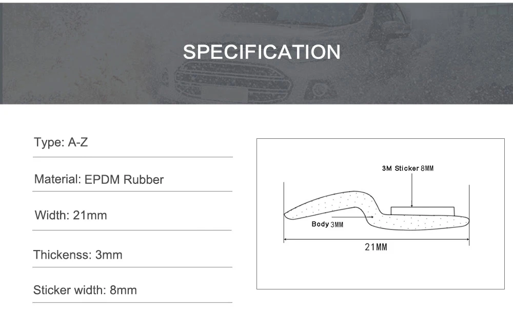 Z тип автомобильный резиновый уплотнитель двери Водонепроницаемый Анти-пыль уплотнительные полосы отделка для автоматические двери края звукоизоляционные с качественным стикером