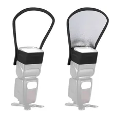 Kaliou Photo Studio Accessories Universal External White Silver Flash Diffuser Softbox Reflector for Most DSLR Camera