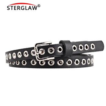 

Women's belt 103*1.4cm PU Thin belts for female 2020 new Hollow fashion Multicolor Women's Belts riemen voor vrouwen N049