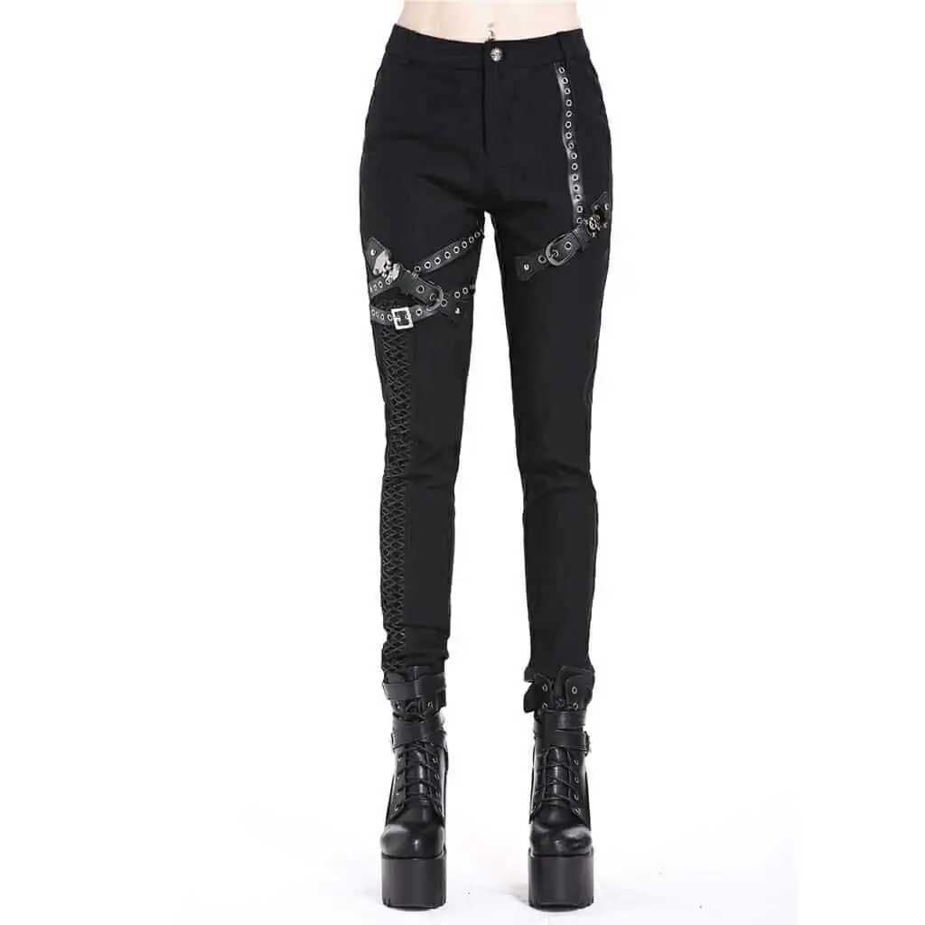 Darkinlove Для женщин Искусственная кожа отделкой Slim Fit Брюки PW091|Брюки |