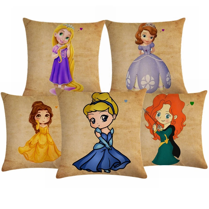 

Cartoon Mermaid Princess Cushion Cover Home Decoration Cushion Covers For Sofa Car Chair Home Decor Pillow Case