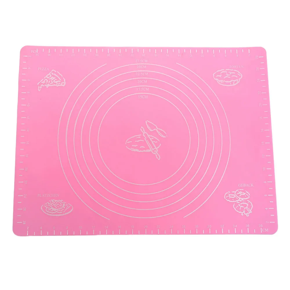 30*40cm Silicone Rolling Fondant Mat Cake Dough Fondant Rolling Kneading Mat Baking Mat With