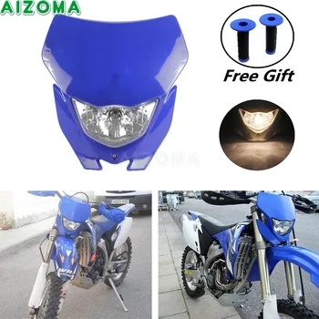 

Supermoto Bike Universal H4 35W Halogen Headlight Headlamp Mask For Suzuki Honda Yamaha WR 250F 450F 426 250 125 TTR YZF TW