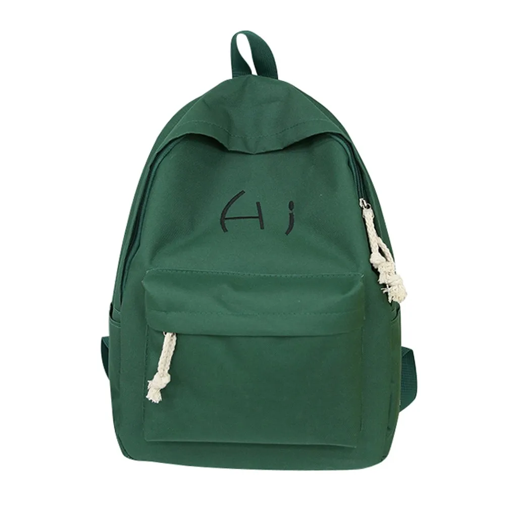 

Unisex Canvas Letter Printing Backpack Outdoor Travel Girls Backpack Schoolbag Student Zipper Shoulder Bag Droship 10Aug 10