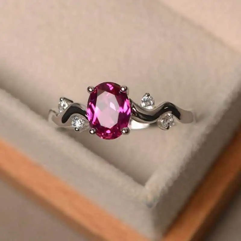 Tisonliz изысканные овальные циркониевые кольца с кристаллами, обручальное кольцо для женщин, серебряные кольца Bague Femme, ювелирные изделия, Прямая поставка