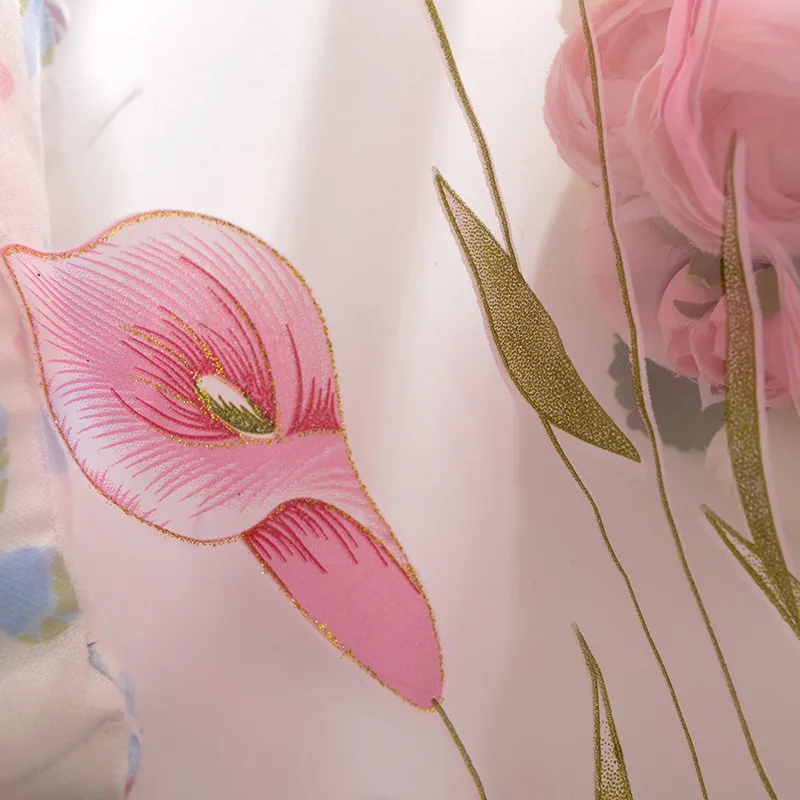 Море цветов Тюль Вуаль Окно драпировка панель-жалюзи цветок прозрачная вуаль шторы-разделитель Декор на шарф полупрозрачные шторы