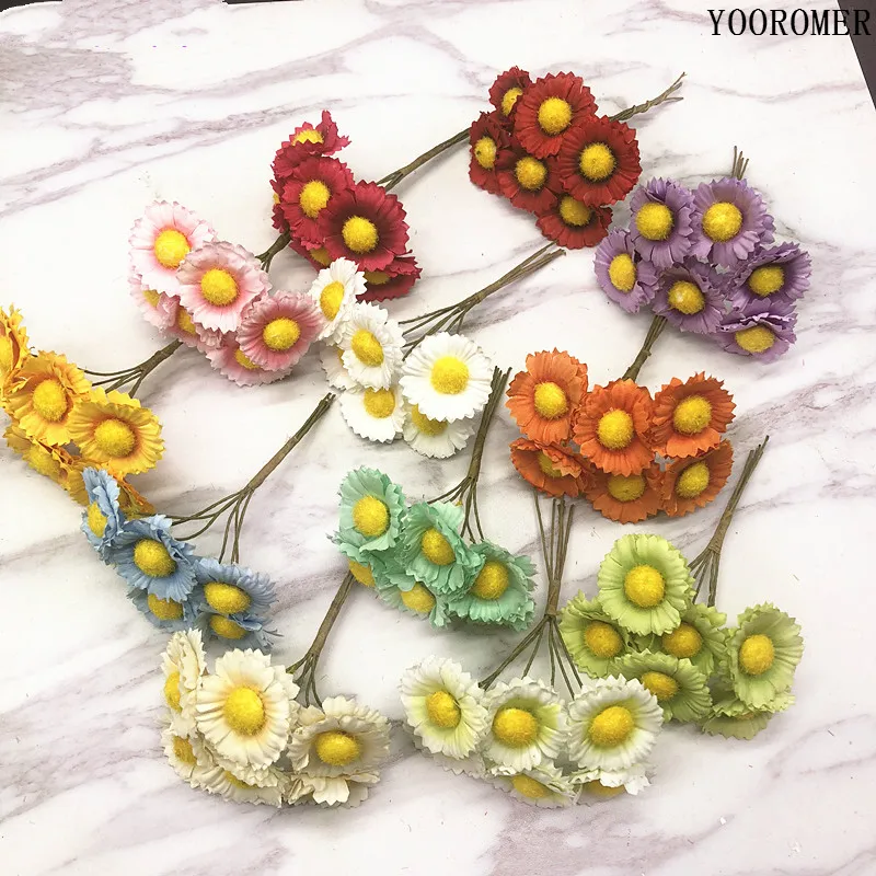 YOOROMER 6 шт. шелк Вишневый Искусственный Маковый Букет DIY ручной татуировки венок