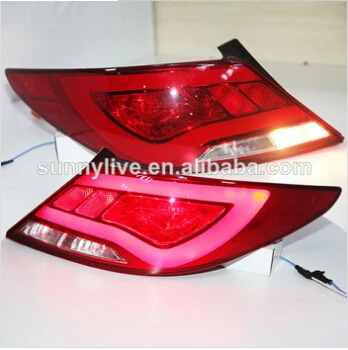 Для Hyundai Accent Verna Solaris светодиодный задний фонарь 2011-2013 год красного цвета YZ |