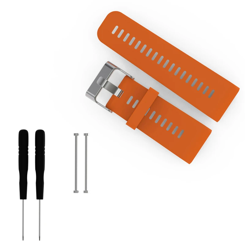 Ouhaobin 170-220 мм Спорт силиконовый ремешок 1 шт. браслет+ 1 шт. инструмент+ 2 шт. разъем для Garmin Vivoactive HR февраля 08 C3