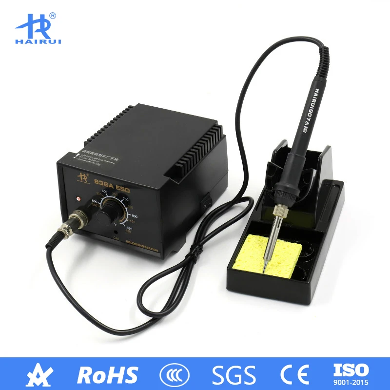 

HAIRUI ESD Lead-Free Ceramic Heater Rework Professional 936 Soldering Station
