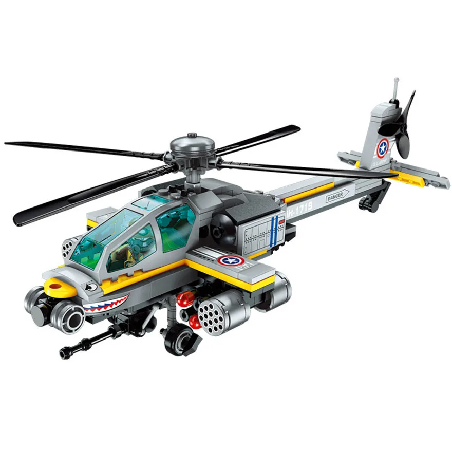 1719 280P Military Helicopter Constructor Model Kit Blocks Compatible LEGO Bricks Toys for Boys Girls Children Modeling 1719 280P Military Helicopter Constructor Model Kit Blocks Compatible LEGO Bricks Toys for Boys Girls Children Modeling