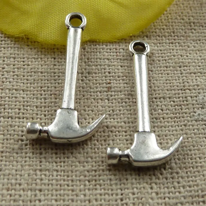 

210 pieces tibetan silver hammer charms 25x13mm #4076