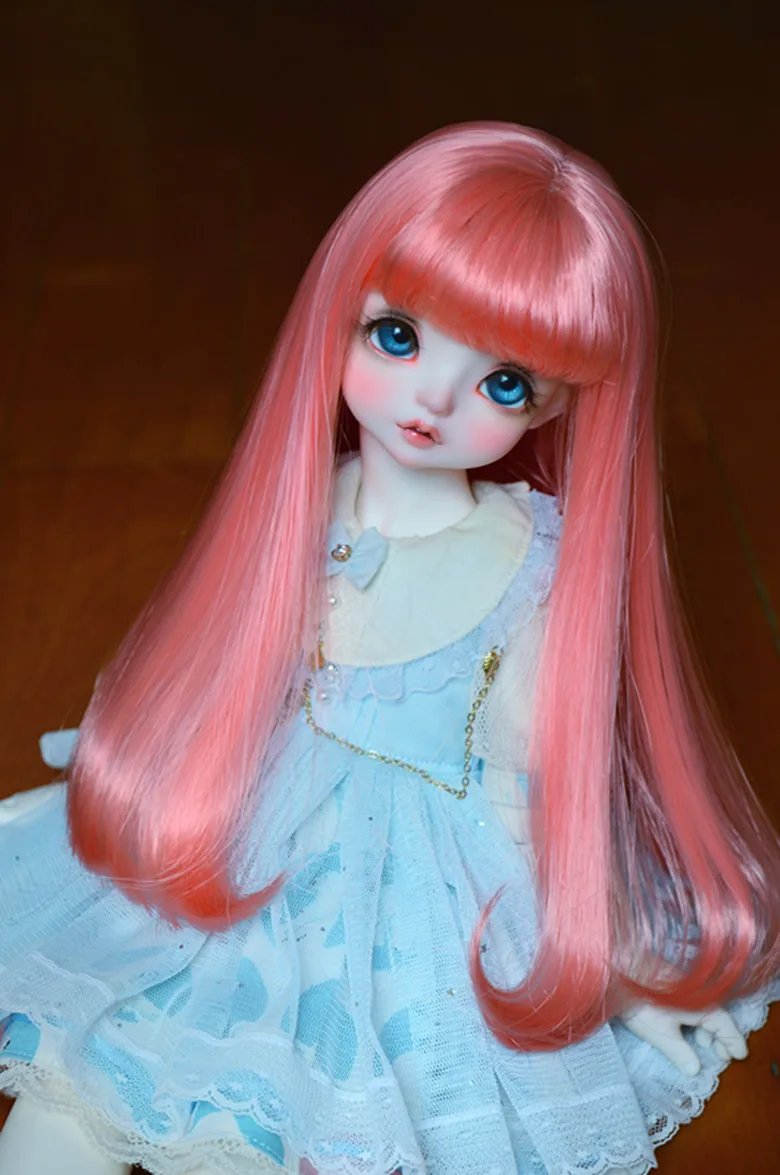 BJD doll wig high temperature silk color gas bangs inner buckle big pear suitable for 1/3/1/4/1/6 MSD DD accessories | Игрушки и хобби