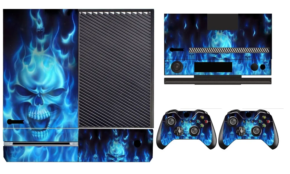 256 защитная виниловая наклейка Blue Fire для Microsoft Xbox One и 2 Защитные наклейки