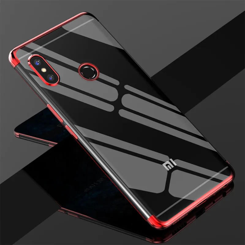 Покрытие силиконовый чехол для телефона на Redmi Note 6 5 pro 5A 6A S2 Роскошные Soft Shell Для Xiaomi Mi8 Lite 8SE Pocophone F1 MAX3 6X A2 - Цвет: Red
